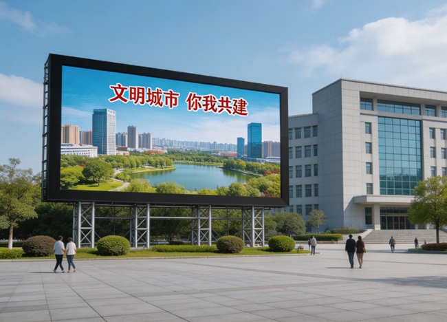 深圳福田某市政廣場戶外大屏項目.jpg